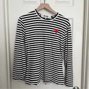 Comme des Garçon PLAY Stripe Long Sleeve T-shirt